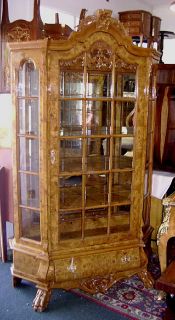 MASTERPIECE Dutch china cabinet in French Elm