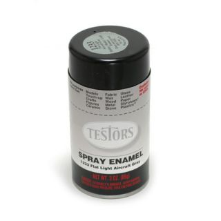 Testors 1233 Spray Flat Gray 3oz Enamel Model Paint