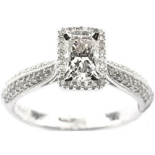 73ct E vs Beautiful Elongated Radiant Diamond Engagement Ring