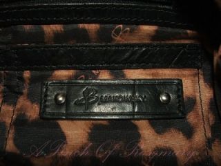 Makowsky Nassau Leather E w Tote Bag Purse Black