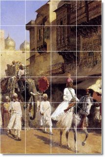 indian prince and parade ceremony by edwin weeks 36x24 inch ceramic