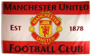 Official Manchester United MUFC Crest Football New Flag
