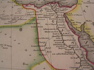 Egypt Arabia 1840 LIZARS Original Outline Color