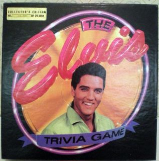 This Elvis C ollectors Edition Trivia Game is complete and has
