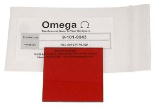  the lens red safety filter for omega enlargers fits under lens filter