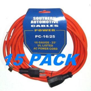 15 Pack 25 ft 16 GA Power Extension Cords