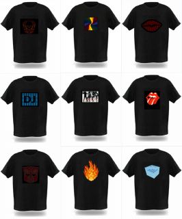  Disco Music Activated Equalizer LED T Shirts 10 Variations
