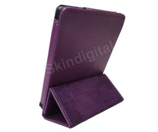 For Kobo Touch eReader Purple Trifold PU Leather Case Cover
