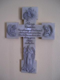 Grieving Angel Memorial Cross Always Remember Sympathy Gift