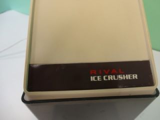 Vintage Rival Electric Ice Crusher Model 840/1 Used Condition