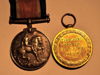 WW1 Medals Pair & Plaque KIA 26888 PTE J Kennedy Kings Own Scottish