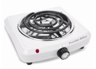 New Proctor Silex 5th Burner Hot Plate Electric White 2day SHIP