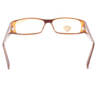  Ed Hardy eyeglasses features a rectangle plastic frame clear plastic