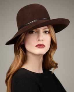 Eric Javits Moxi Medium Brim Cloche Hat Womens Brown Hat Sz One Size