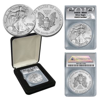 2012 MS69 ANACS Silver Eagle Dollar Coin