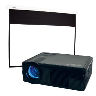  RioHD LED 3T Projector 100 Electric Projection Screen Theater Package