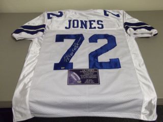 Ed Too Tall Jones Autographed Dallas Cowboys Jersey Hologram COA