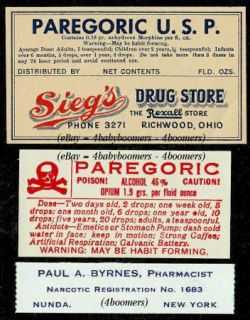 Opium Poison Narcotic Codeine Morphine Paregoric Pharmacy Medicine