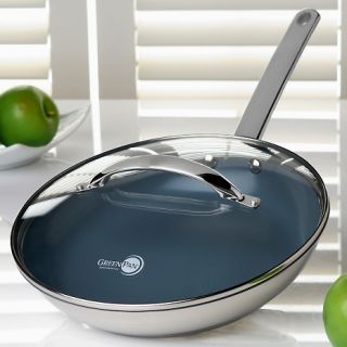 GreenPan GreenPan™ Stainless Steel 10 Frypan with Glass Lid