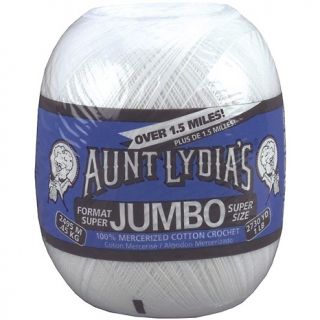 Aunt Lydias Jumbo Crochet Cotton   White