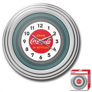 Coca Cola 1930s Style Chrome Wall Clock   11.75in