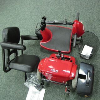 Red 3 Wheel Motorized Electric Wheelchair Scooter Cart