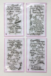 Sets FLONZ Clear Stamps Unmounted UM Acrylic 37 Wedding Wishes
