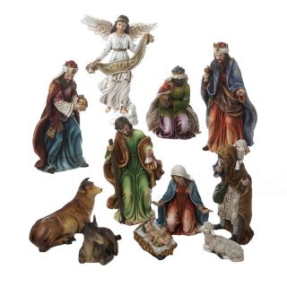  Holiday Decorations Nativity Kurt Adler 9 Resin Nativity Set of 11