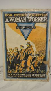 ORIGINAL WW I YWCA Poster Ernest Hamlin Baker