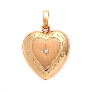 Jewelry Pendants Heart MAJ® 14K Gold Diamond Accented Heart