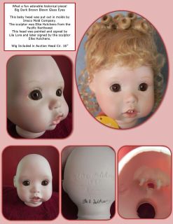 Elke Hutchens Baby Head Painted by Lila Lore and Signed by Both