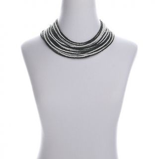 Bajalia BAJALIA Pratima Black and White 15 Layered Necklace