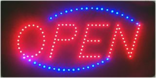 LED Open Sign 24 12 Animated Motion Bright 2 Color 92L