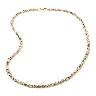 Jewelry Necklaces Chain 14K Gold 4mm Byzantine 18 Necklace