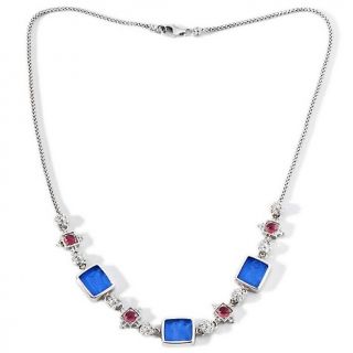  Tagliamonte 18K Pink Tourmaline and Blue Intaglio 17 1/2 Necklace