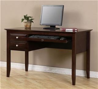  Dark Walnut Elegant Computer Writing Desk Home Office Furniture