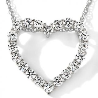Absolute Prong Set Heart Pendant, 18 In Chain   1.20ct