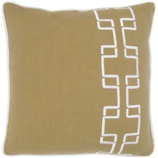 Block Stripe Throw Pillow, 18 x 18in   Sage/White