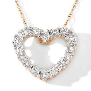  Pendants Heart .50ct Diamond Heart 14K Gold Pendant with 18 Chain