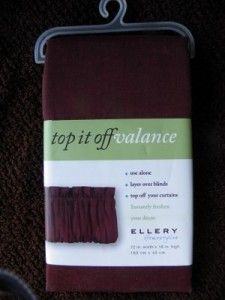 Ellery Homestyles Top It Off Pouf VALANCE72 x18 Texture Burgundy $20