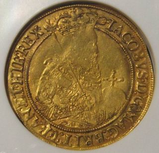  1619 HAND HAMMERED GOLD UNITE KING JAMES I NGC XF40 HISTORY ELIASBERG