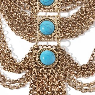  Necklaces Drop Tori Spelling Goldtone Armor Goldtone 23 Bib Necklace