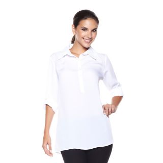  popover blouse with roll tab sleeves rating 13 $ 19 95 s h $ 1 99