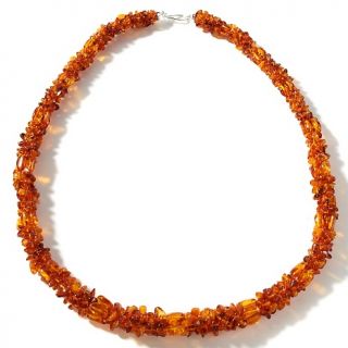 Jay King Amber Sterling Silver 26 1/2 Woven Necklace