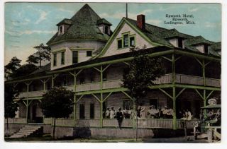 Postcard of Epworth Hotel in Epworth Ludington Michigan