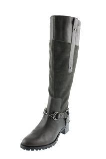 Etienne Aigner NEW Viola Gray Suede Leather O Ring Riding Boots Shoes