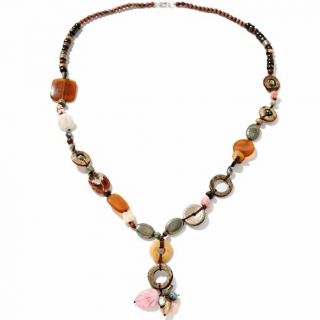 Necklaces Drop Sonoma Studios Multigemstone Wood and Shell 30 Necklac
