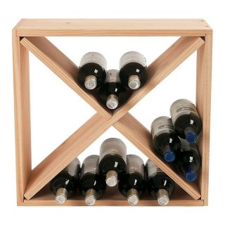  Kitchen Organization Wine Enthusiast 24 bottle Cube Wine Rack Natural