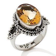 Bali Designs by Robert Manse Round Quartz Sterling Silver Ring