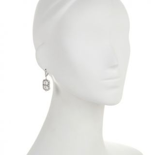 Xavier .28ct Absolute™ Octagon White Frosted Crystal Drop Earrings